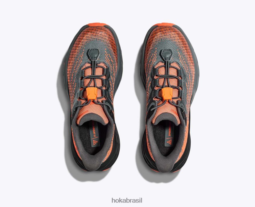 bode veloz 5 Hoka crianças RNZ040677 Castlerock/laranja vibrante