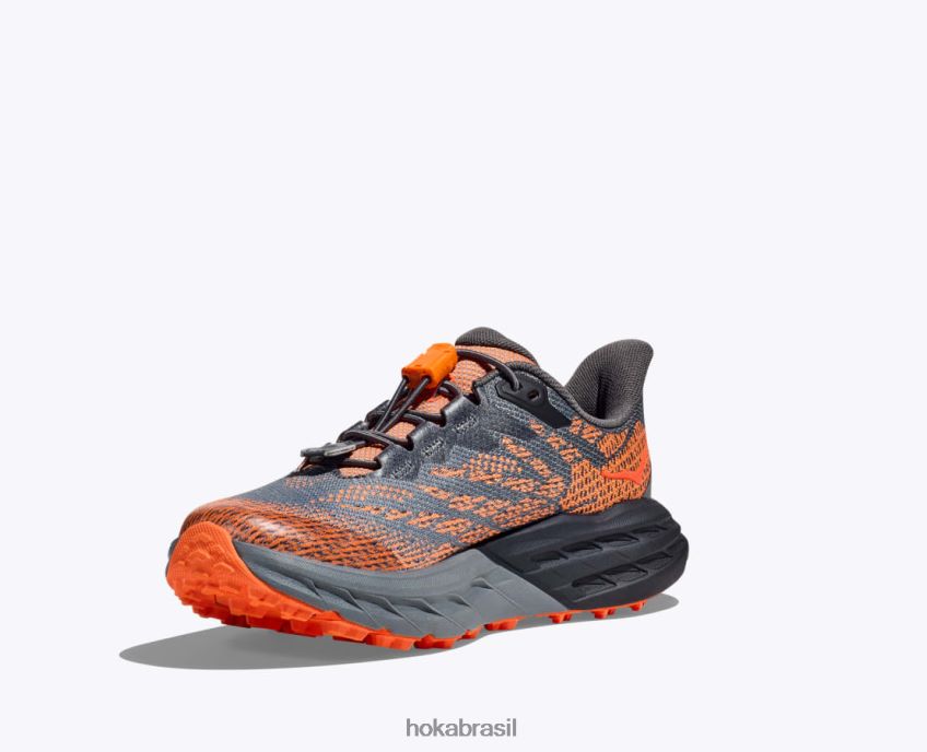 bode veloz 5 Hoka crianças RNZ040677 Castlerock/laranja vibrante