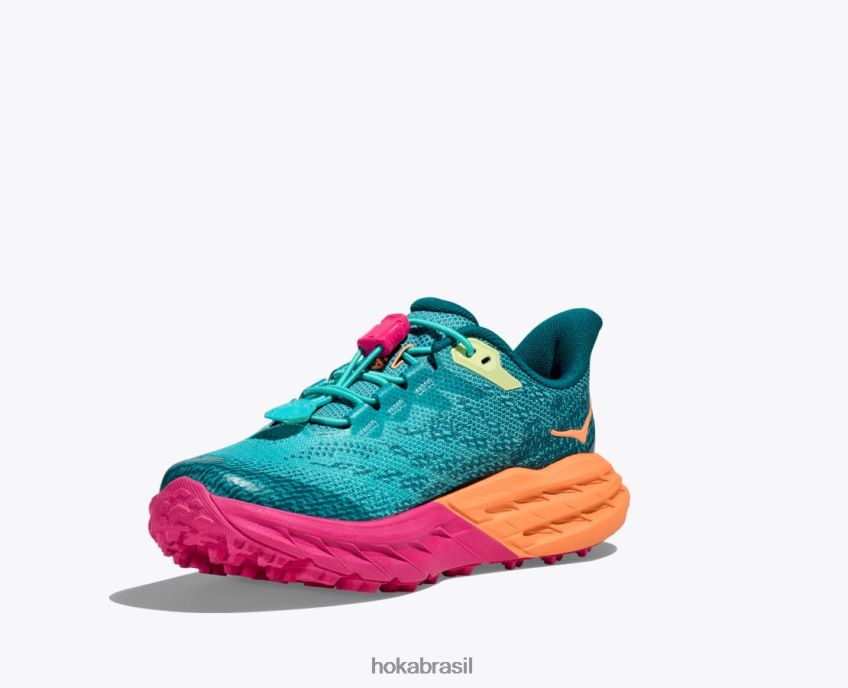 bode veloz 5 Hoka crianças RNZ040678 Castlerock/laranja vibrante