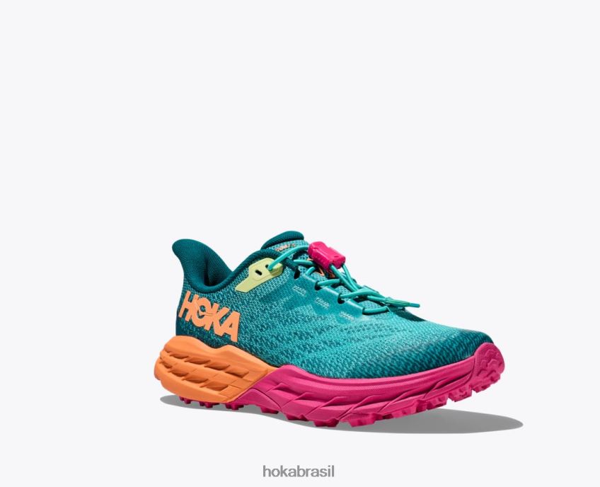 bode veloz 5 Hoka crianças RNZ040678 Castlerock/laranja vibrante