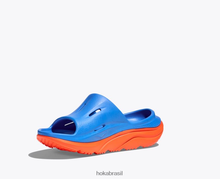 ora recuperação slide 3 Hoka crianças RNZ040680 céu costeiro/laranja vibrante