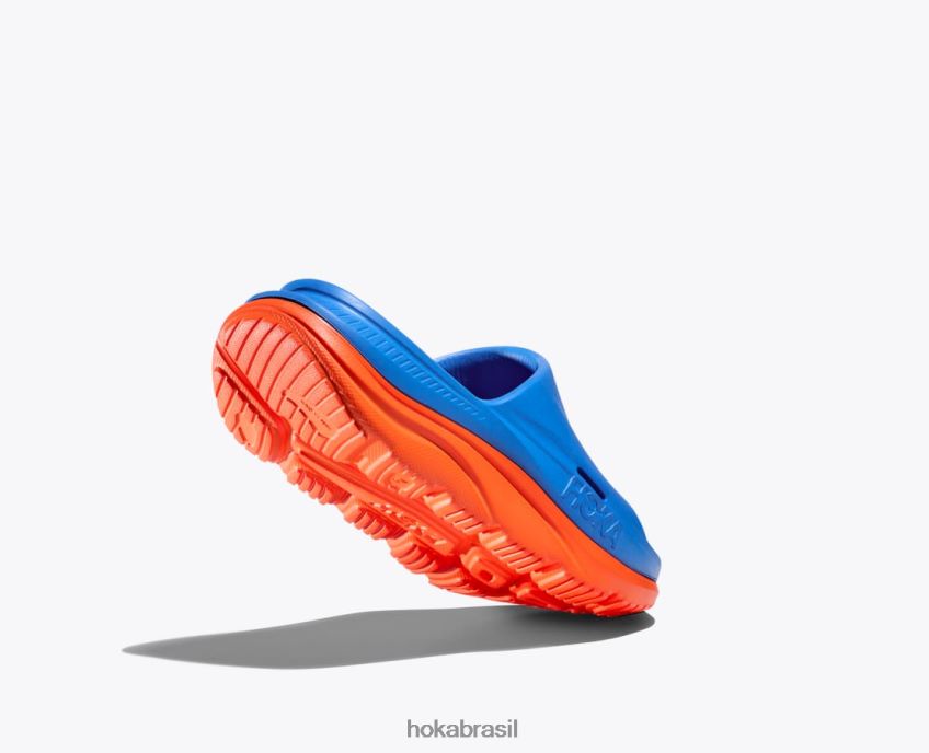 ora recuperação slide 3 Hoka crianças RNZ040680 céu costeiro/laranja vibrante