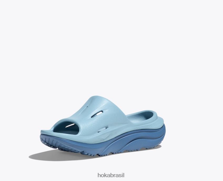 ora recuperação slide 3 Hoka crianças RNZ040681 pedra azul/aço azul