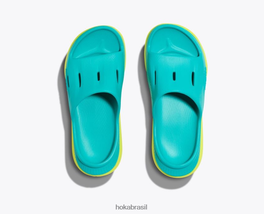 ora recuperação slide 3 Hoka crianças RNZ040682 pedra azul/aço azul