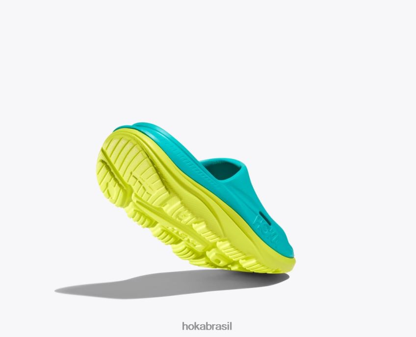 ora recuperação slide 3 Hoka crianças RNZ040682 pedra azul/aço azul