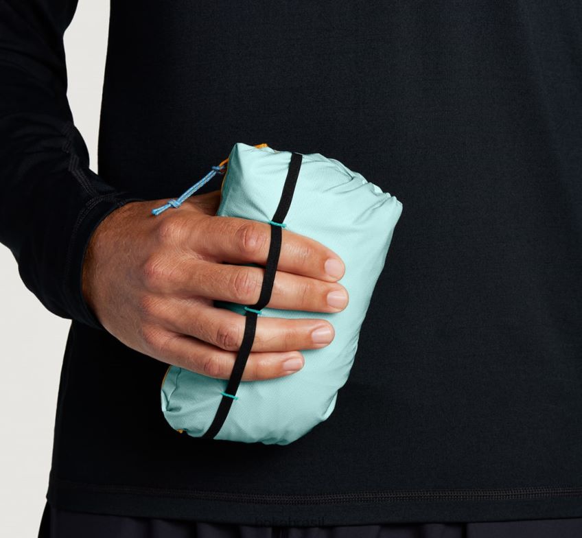 jaqueta impermeável ultraleve Hoka homens RNZ040667 diva azul