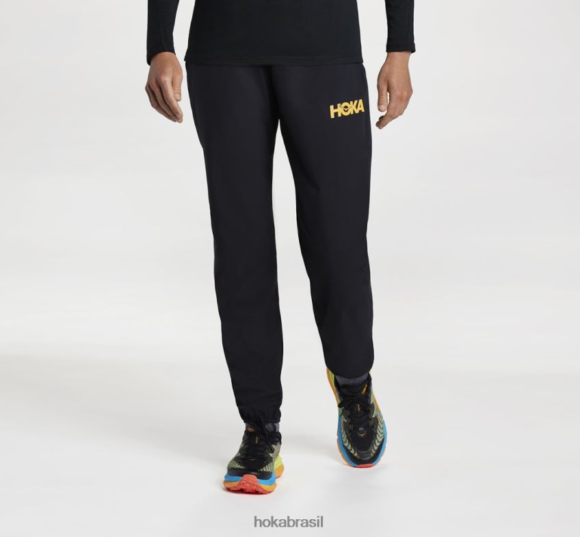 calça impermeável ultraleve Hoka homens RNZ040660 preto