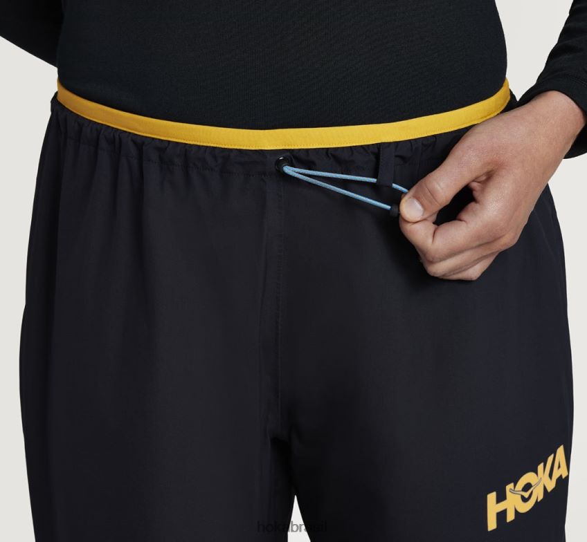 calça impermeável ultraleve Hoka homens RNZ040660 preto