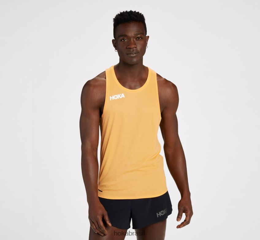 camiseta deslizante Hoka homens RNZ040631 laranja simulada
