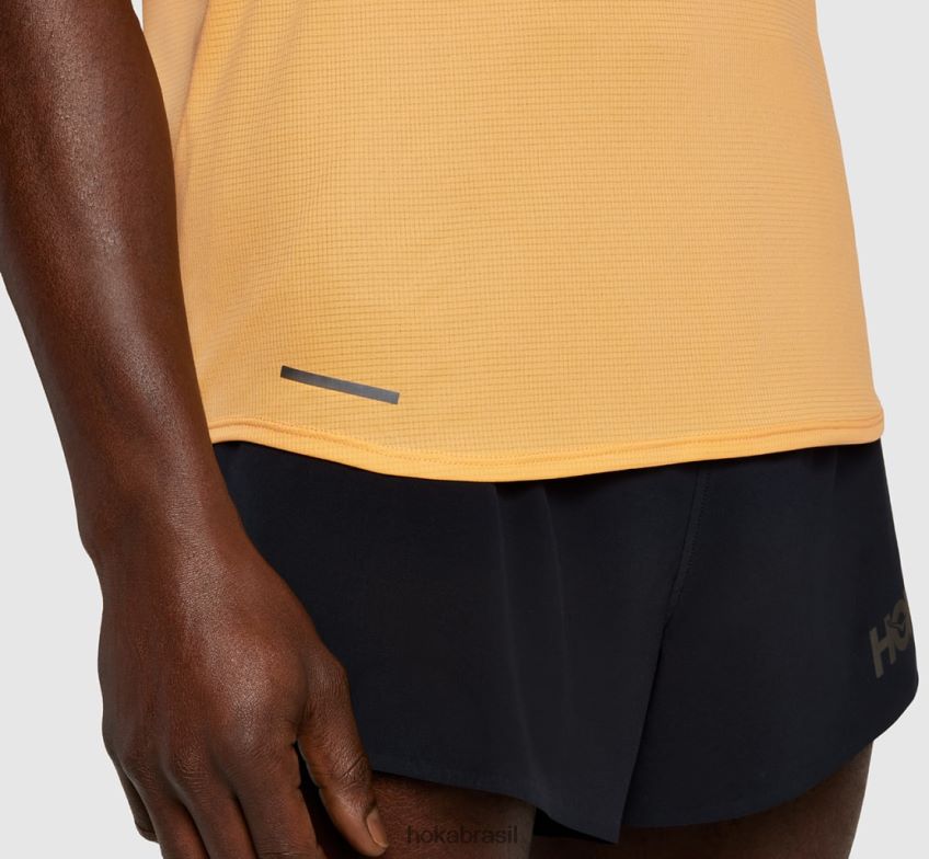 camiseta deslizante Hoka homens RNZ040631 laranja simulada