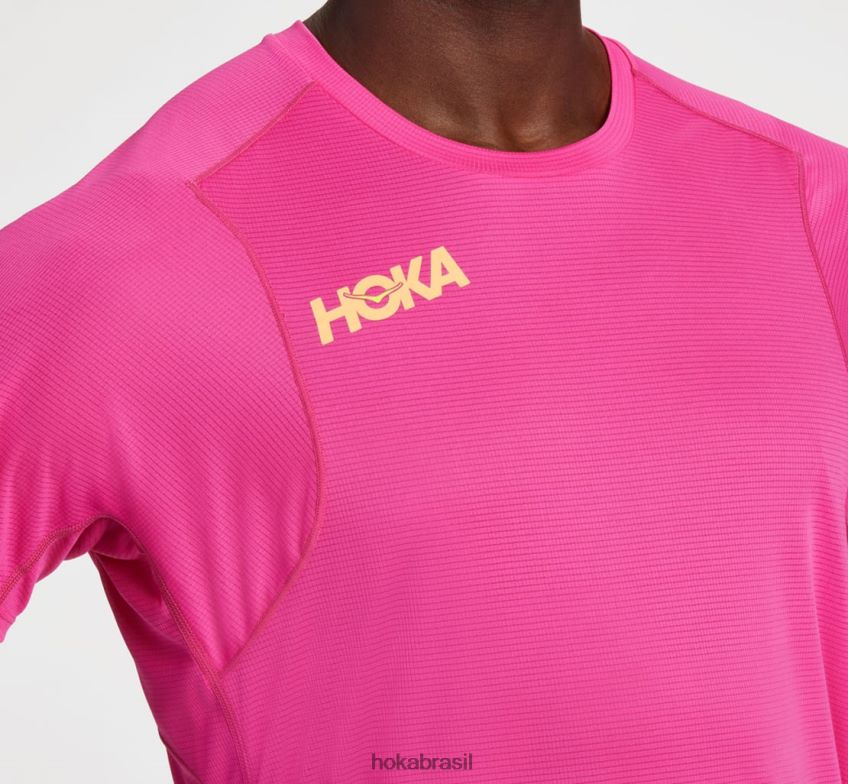 deslizar manga curta Hoka homens RNZ040635 preto