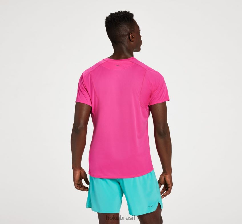 deslizar manga curta Hoka homens RNZ040635 preto