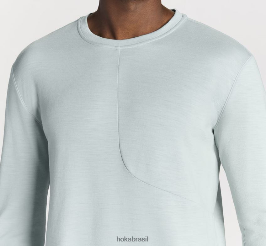 mistura merino manga longa Hoka homens RNZ040640 fluxo de gelo