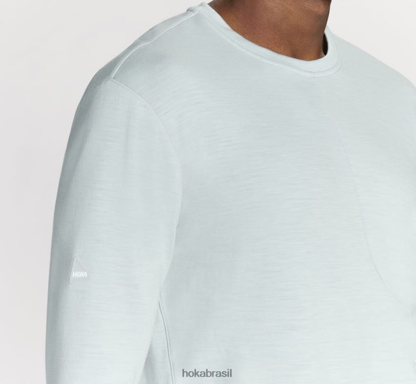 mistura merino manga longa Hoka homens RNZ040640 fluxo de gelo