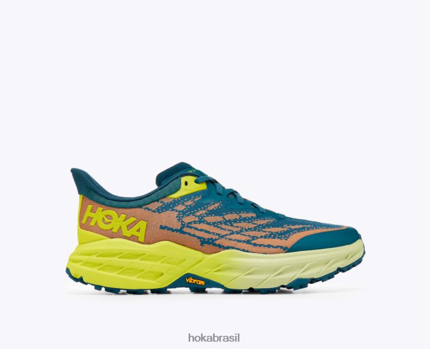 bode veloz 5 Hoka homens RNZ040604 coral azul/prímula