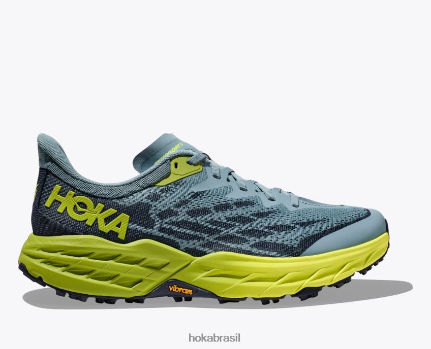 bode veloz 5 Hoka homens RNZ040606 pedra azul/cidra escuro