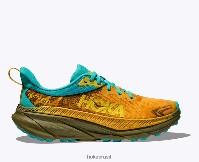 desafiante 7 gtx Hoka homens RNZ040482 amarelo dourado/abacate