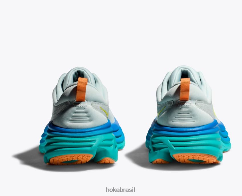 Bondi 8 Hoka homens RNZ040419 fluxo de gelo/pedaço de azul