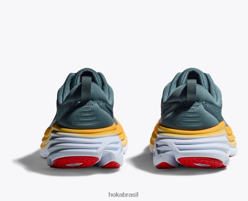 Bondi 8 Hoka homens RNZ040618 duende azul/primavera da montanha