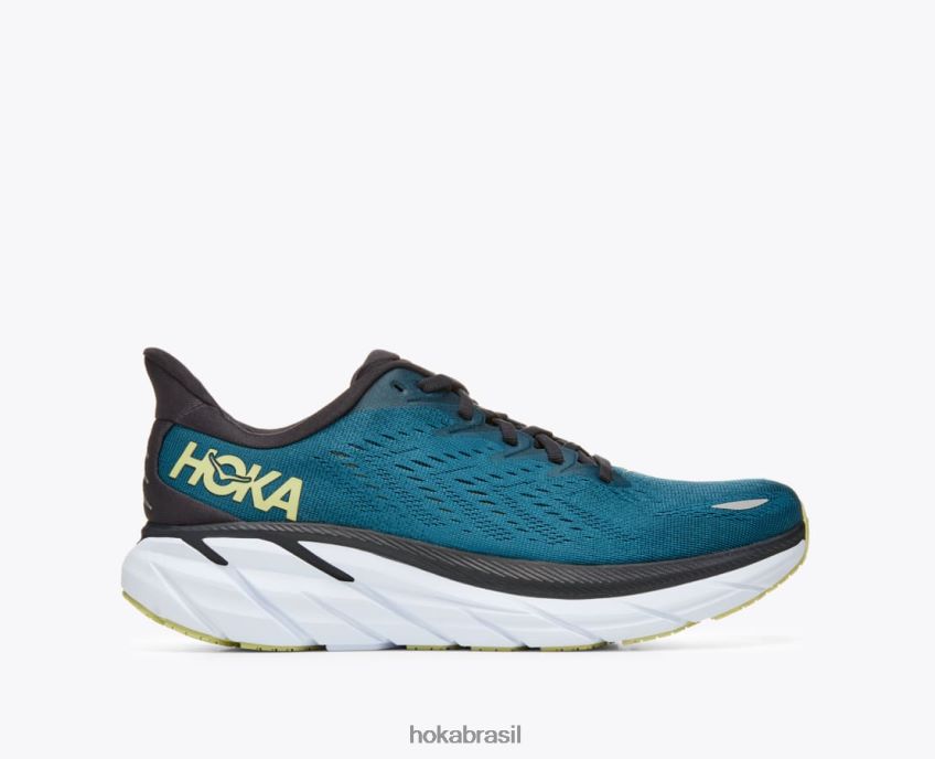 Clifton 8 Hoka homens RNZ040572 coral azul/borboleta