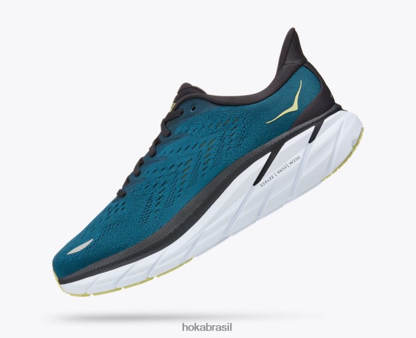 Clifton 8 Hoka homens RNZ040572 coral azul/borboleta