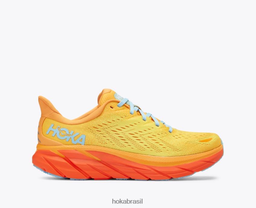 Clifton 8 Hoka homens RNZ040578 amarelo radiante/milho
