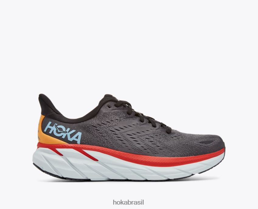 Clifton 8 Hoka homens RNZ040579 antracite/castlerock