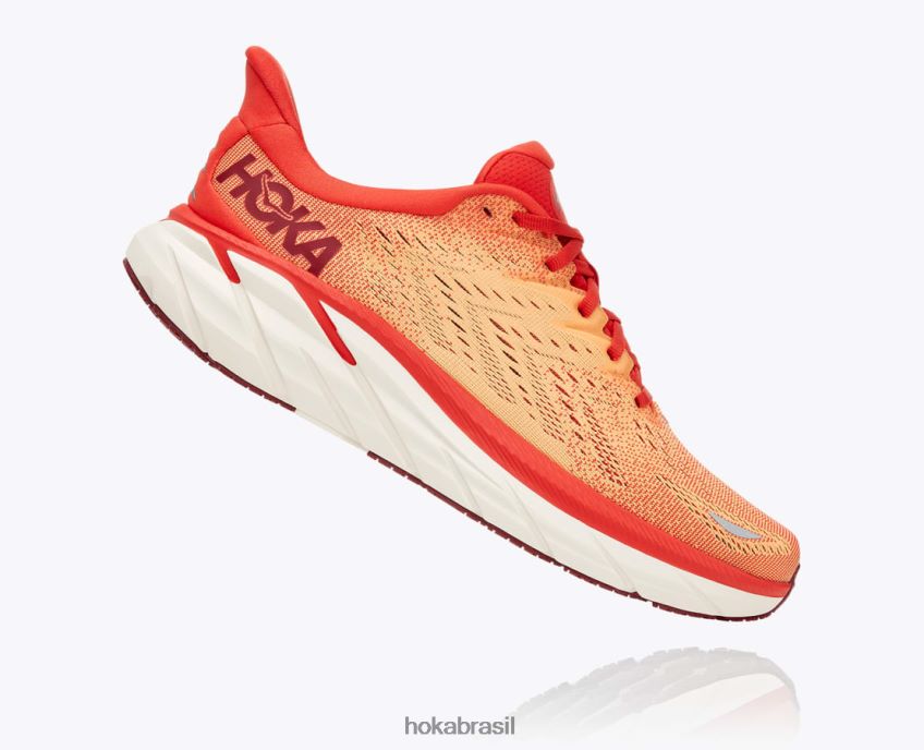 Clifton 8 Hoka homens RNZ040583 festa/laranja ardente