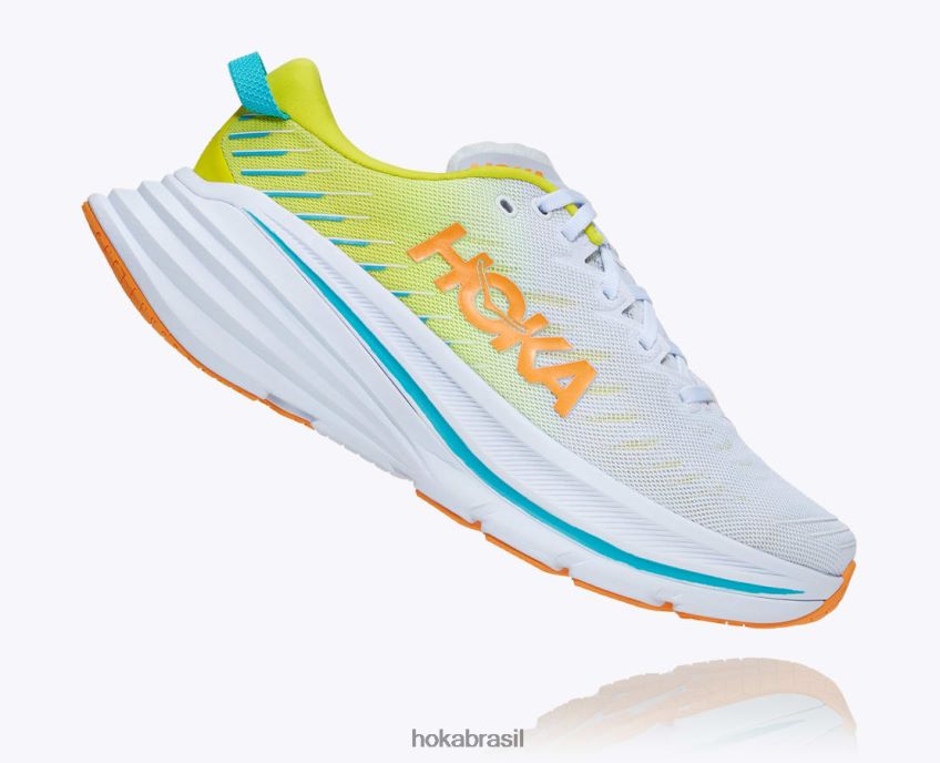 bondi x Hoka homens RNZ040466 branco/prímula