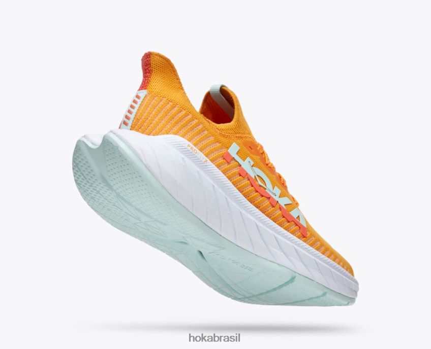 carbono x 3 Hoka homens RNZ040456 amarelo radiante/camélia