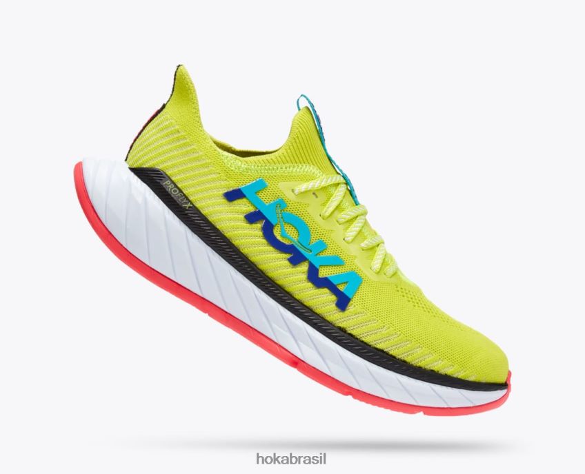 carbono x 3 Hoka homens RNZ040457 prímula/azul mergulhador