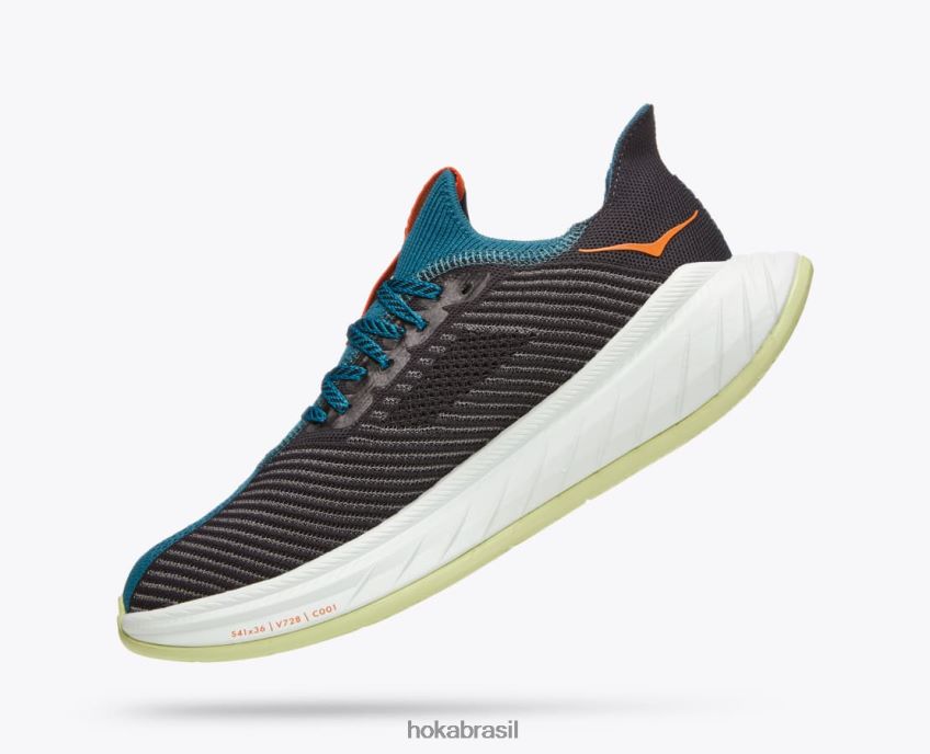 carbono x 3 Hoka homens RNZ040460 coral azul/preto