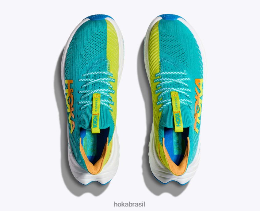 carbono x 3 Hoka homens RNZ040559 vela ondulante/prímula