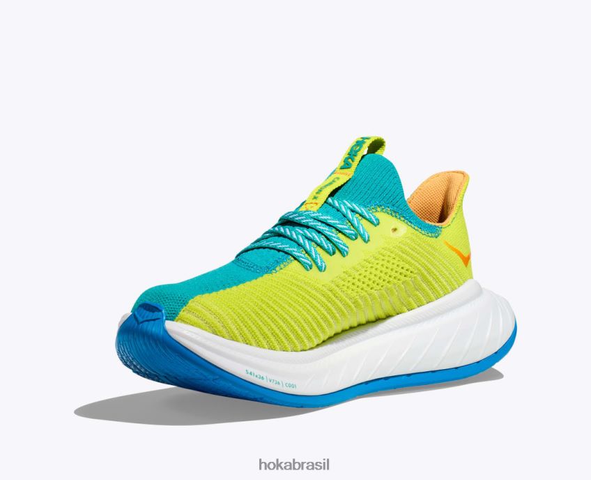 carbono x 3 Hoka homens RNZ040559 vela ondulante/prímula