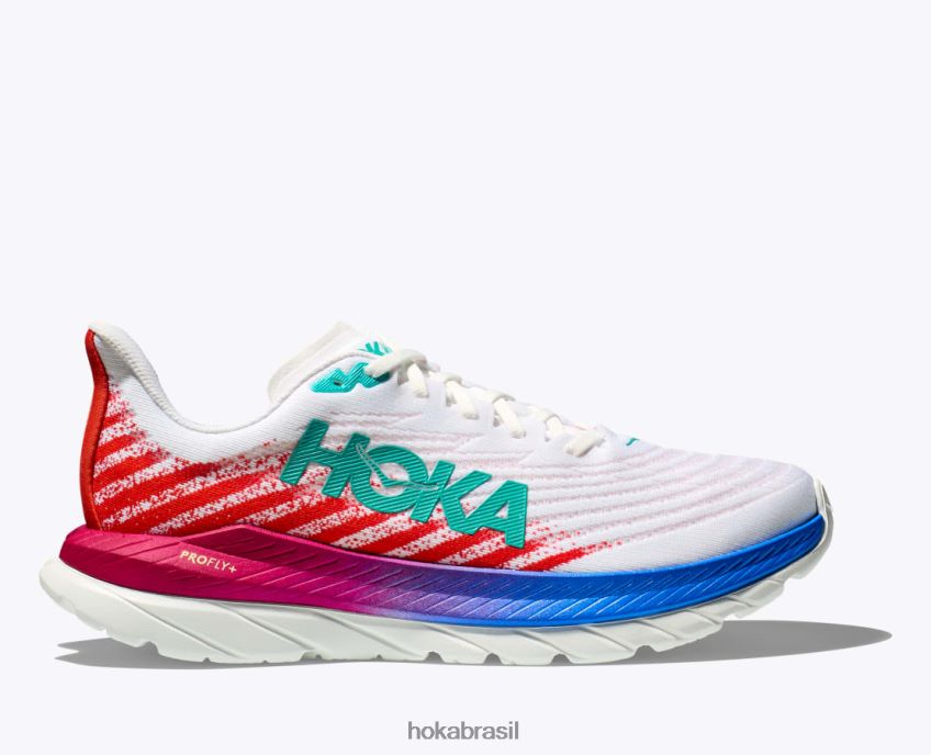 mach 5 Hoka homens RNZ040437 branco/chama