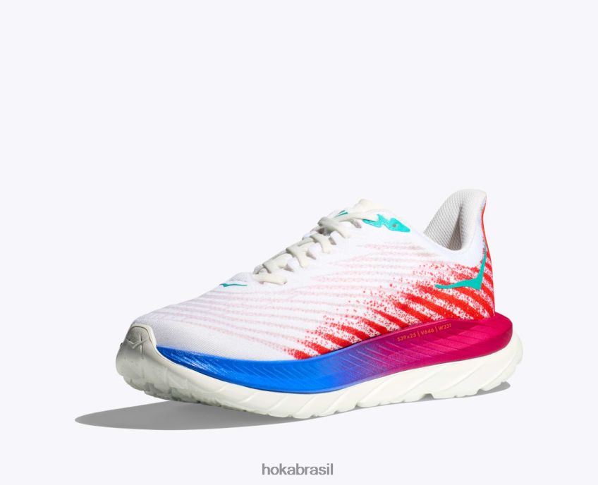 mach 5 Hoka homens RNZ040437 branco/chama