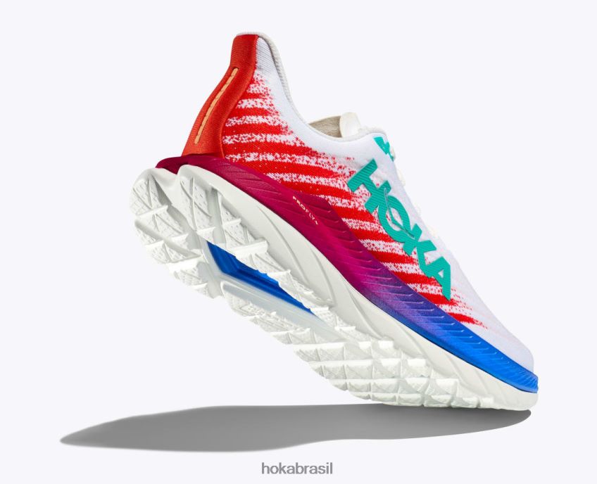 mach 5 Hoka homens RNZ040437 branco/chama