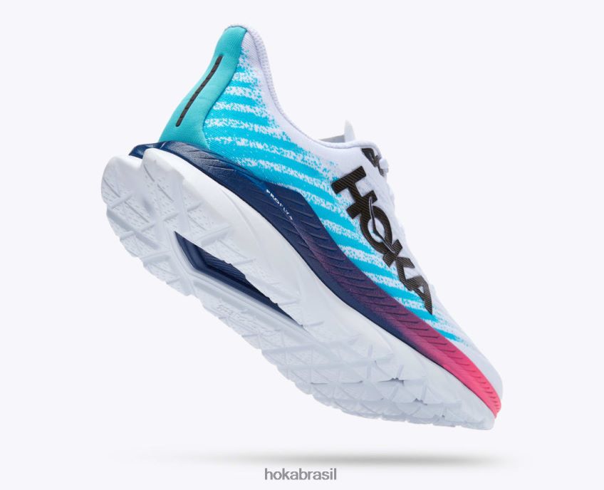 mach 5 Hoka homens RNZ040443 branco/azul mergulho