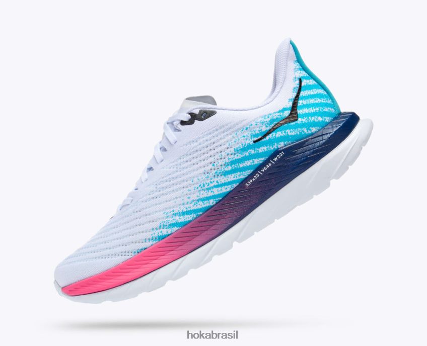 mach 5 Hoka homens RNZ040443 branco/azul mergulho