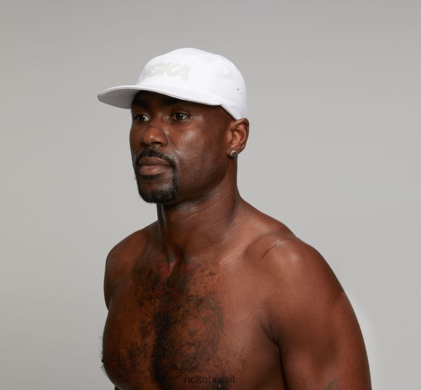 chapéu de desempenho Hoka mulheres RNZ040396 branco/cinza frio