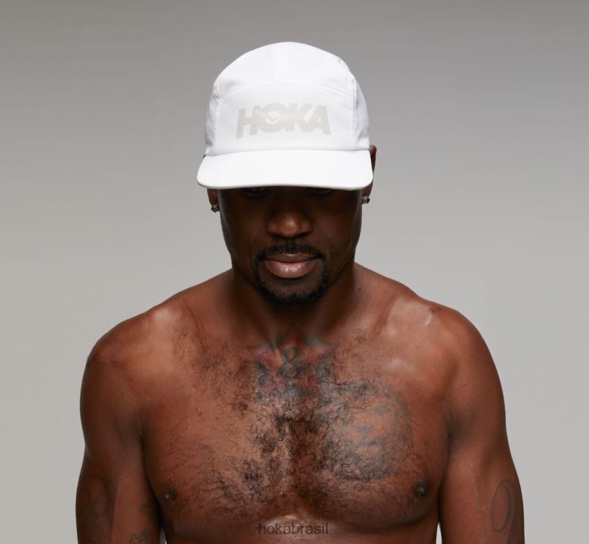 chapéu de desempenho Hoka mulheres RNZ040396 branco/cinza frio