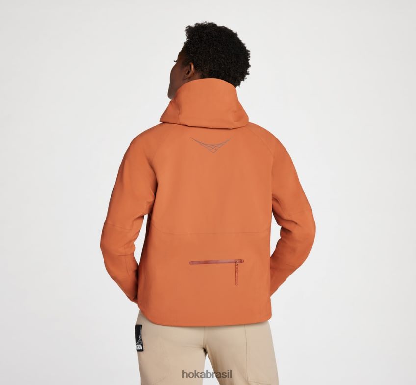 jaqueta de chuva para transporte Hoka mulheres RNZ040373 argila cozida