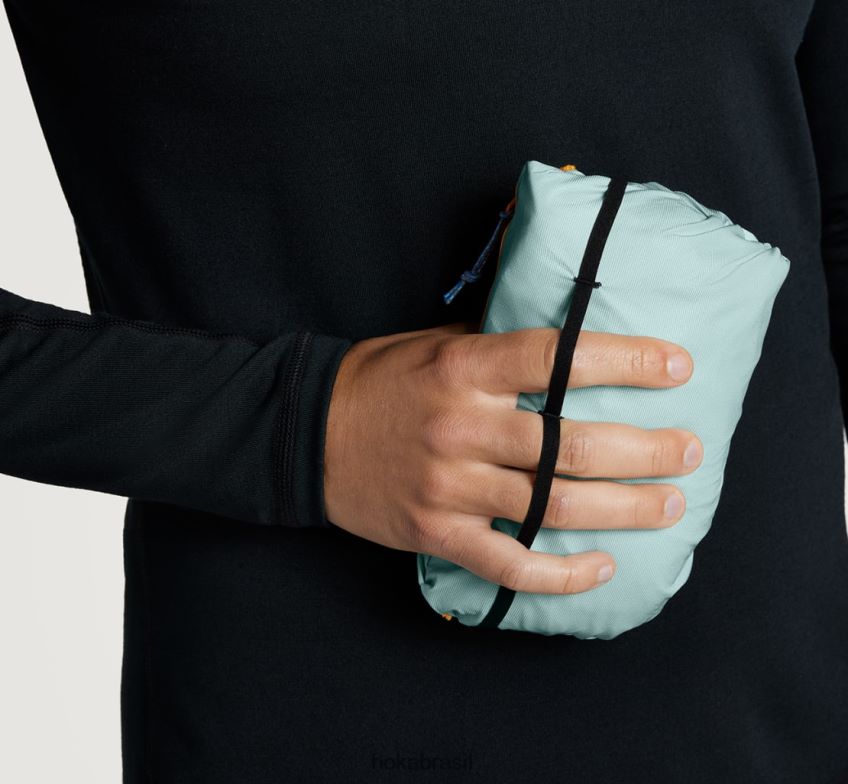 jaqueta impermeável ultraleve Hoka mulheres RNZ040375 preto