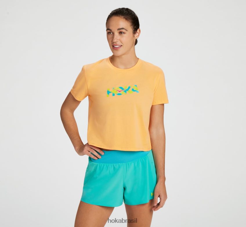 camiseta para o dia todo Hoka mulheres RNZ040317 azulado