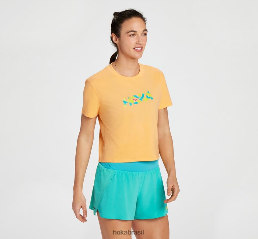 camiseta para o dia todo Hoka mulheres RNZ040317 azulado
