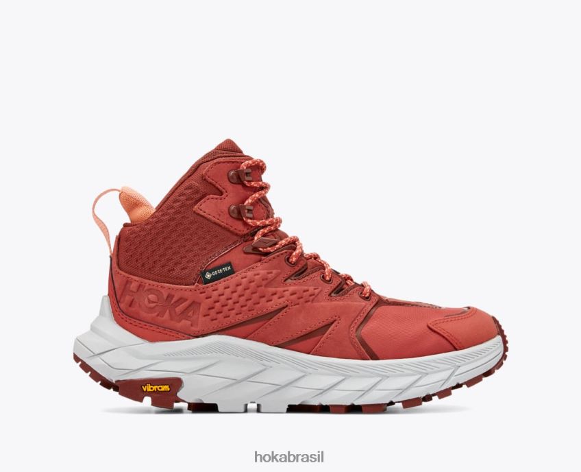 Anacapa Mid GTX Hoka mulheres RNZ040174 molho picante/mogno cereja