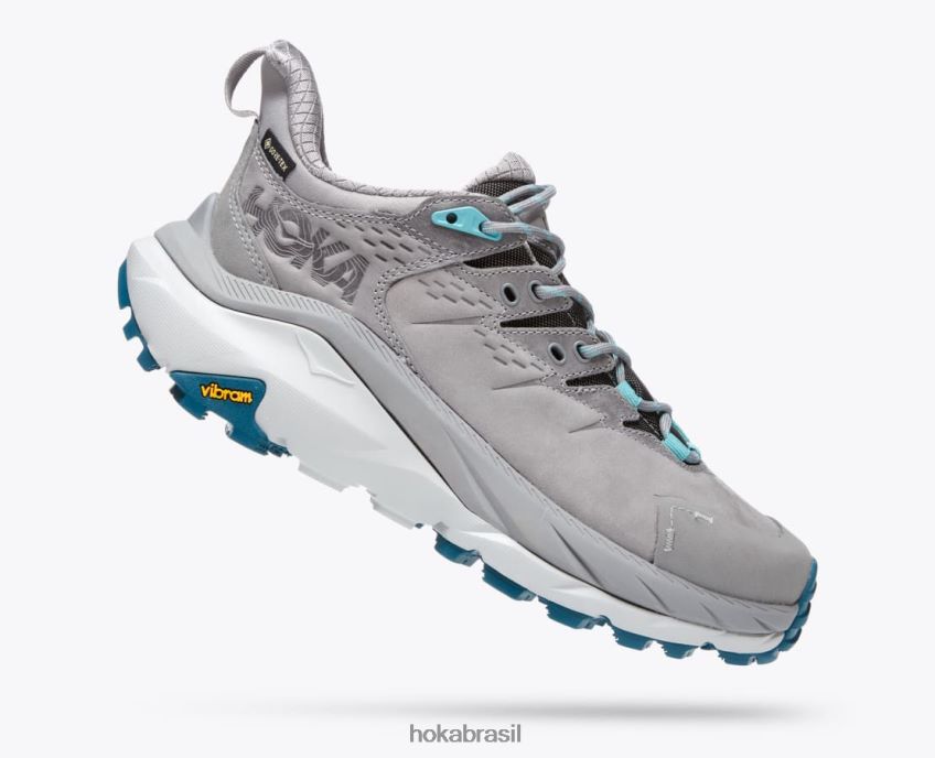 kaha 2 baixo gtx Hoka mulheres RNZ040189 pele de tubarão/coral azul