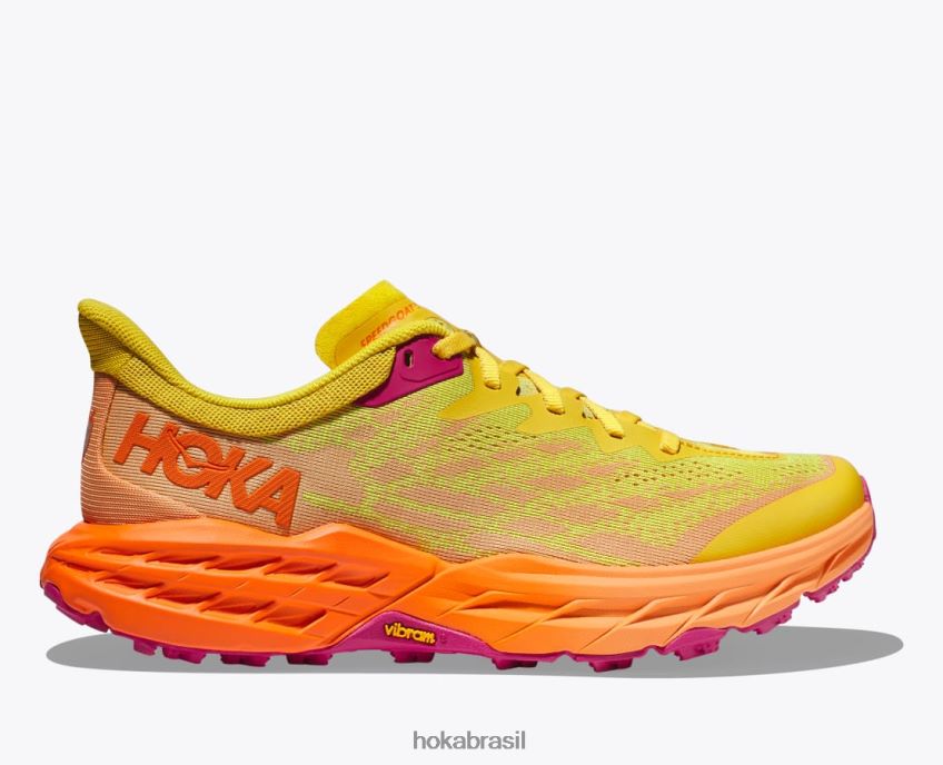 bode veloz 5 Hoka mulheres RNZ040102 maracujá/laranja simulada