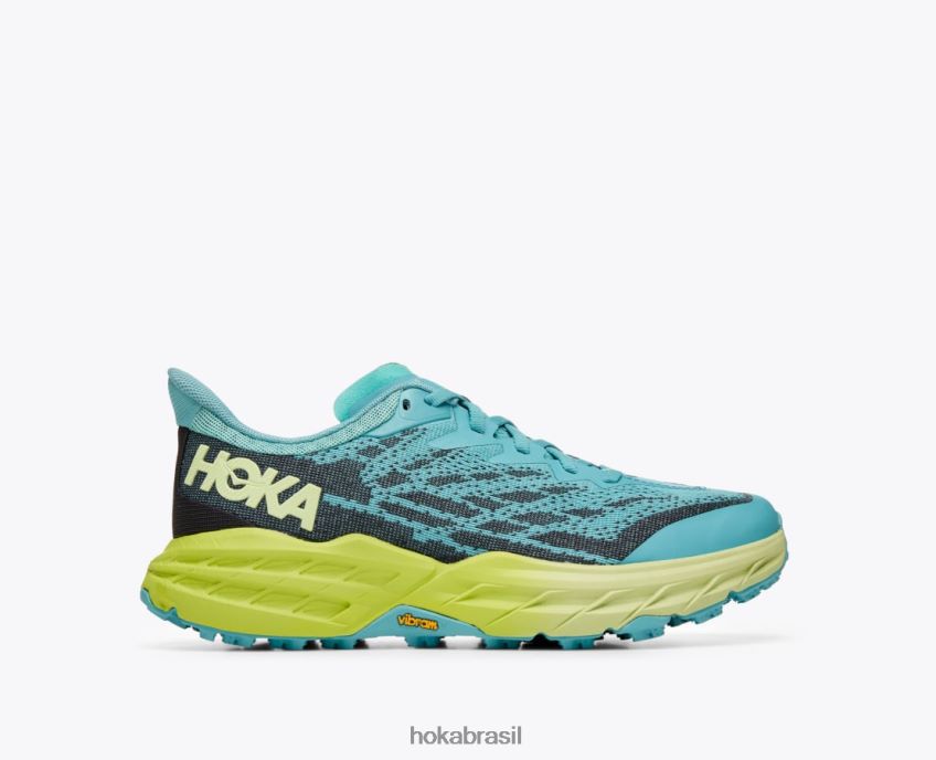 bode veloz 5 Hoka mulheres RNZ040105 sombra costeira/brilho verde