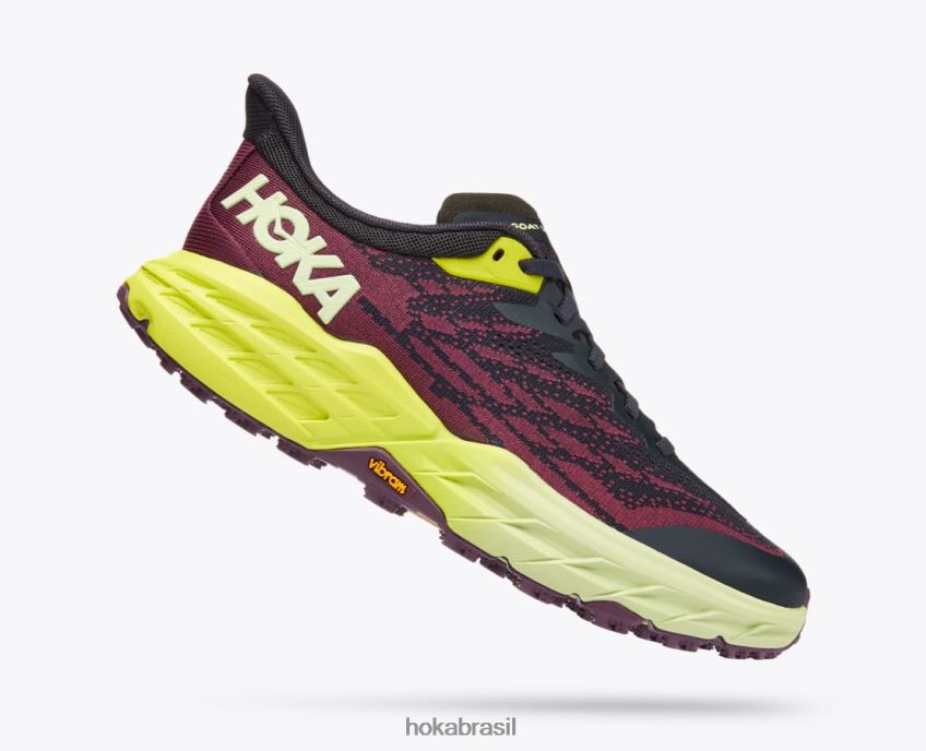 bode veloz 5 Hoka mulheres RNZ040106 grafite azul/prímula